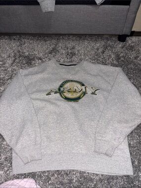 Gear For Sports Gray Crewneck Sweatshirt with Green & Gold ARMY Emblem
